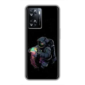 Силиконовый Чехол с принтом "Космонавты" на OnePlus Nord N20 SE (В руках земля)