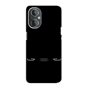 Силиконовый бампер с картинкой машины на OnePlus Nord N20 (Силует Audi)