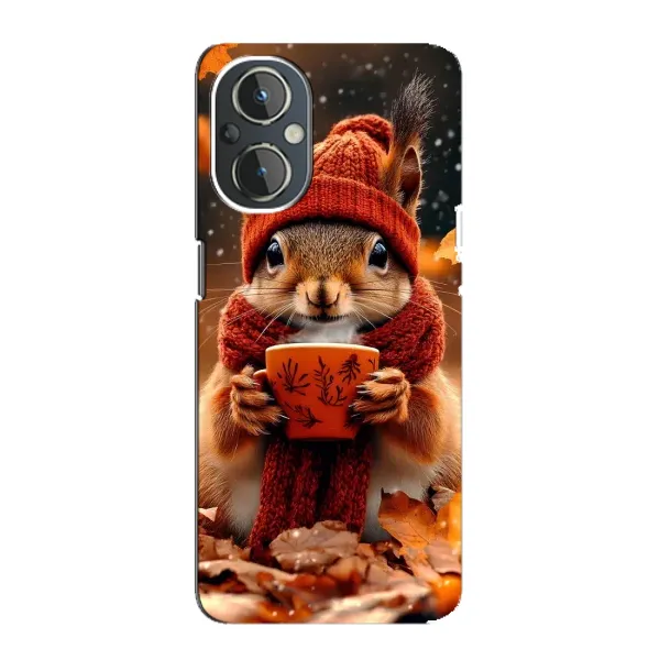 Чехол с рисунком «Белка с кофе» для OnePlus Nord N20 Чехол с рисунком «Белка с кофе» для OnePlus Nord N20