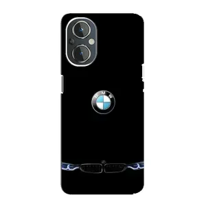 Силиконовый бампер с картинкой машины на OnePlus Nord N20 (Черный BMW)