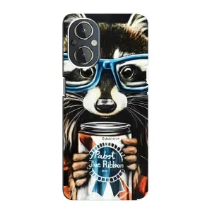 Силіконовий Чохол з Энотами на OnePlus Nord N20 (Єнот в окулярах)