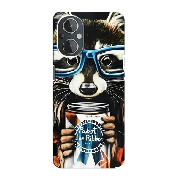 Чехол с рисунком «Енот в очках» для OnePlus Nord N20 Чехол с рисунком «Енот в очках» для OnePlus Nord N20