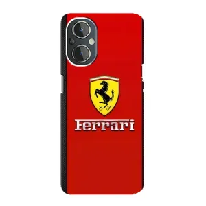 Силиконовый бампер с картинкой машины на OnePlus Nord N20 (Ferrari Logo)