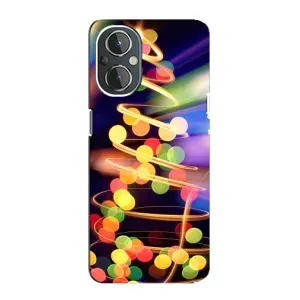 Чехол Новогодняя Елка на OnePlus Nord N20 (Гирлянды)