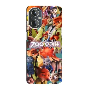 Силиконовый чехол с принтом Зоотрополіс для OnePlus Nord N20 (Коллаж героев)