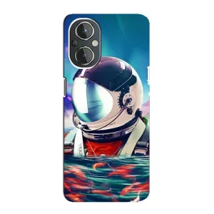 Силіконовый Чохол з принтом "Космонавти" на OnePlus Nord N20 (Космонавт у воді)