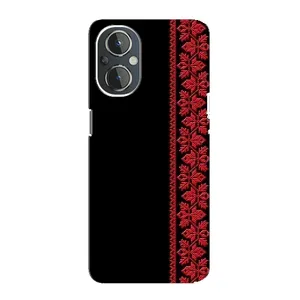 Силиконовый Чехол на OnePlus Nord N20 (Красная Вышиванка)