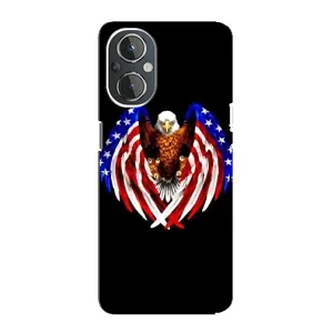 Чехол Флаг USA для OnePlus Nord N20 (Крылья США)