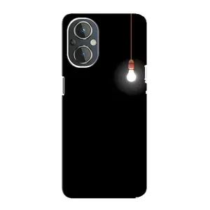 Чехол с картинками на черном фоне для OnePlus Nord N20 (Лампочка)