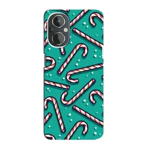 Силиконовый бампер на рождество для OnePlus Nord N20 (Леденцы)