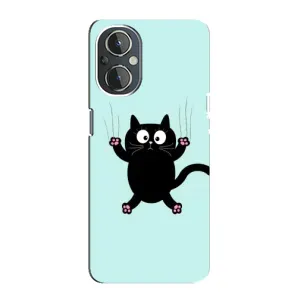 Силіконовий чохол з котиком для OnePlus Nord N20 (Падаючий кіт)