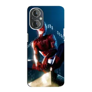 Чехол Супергерой Человека Паука на OnePlus Nord N20 (Паук на доме)