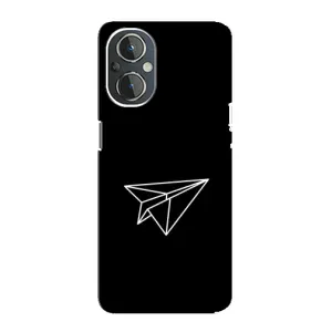 Чехол с картинками на черном фоне для OnePlus Nord N20 (Самолетик)