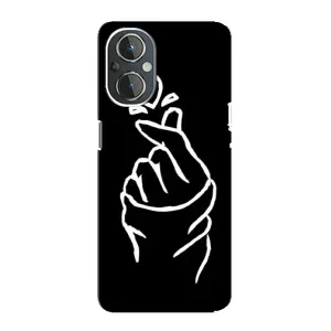 Чохол (Знак сердечка) для OnePlus Nord N20 (Сердечко на чорному)