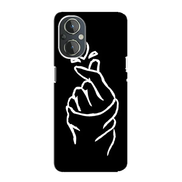 Чехол с рисунком «Сердце на черном» для OnePlus Nord N20 Чехол с рисунком «Сердце на черном» для OnePlus Nord N20