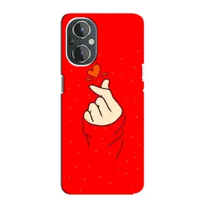 Чохол (Знак сердечка) для OnePlus Nord N20 (Сердечко на червоному)