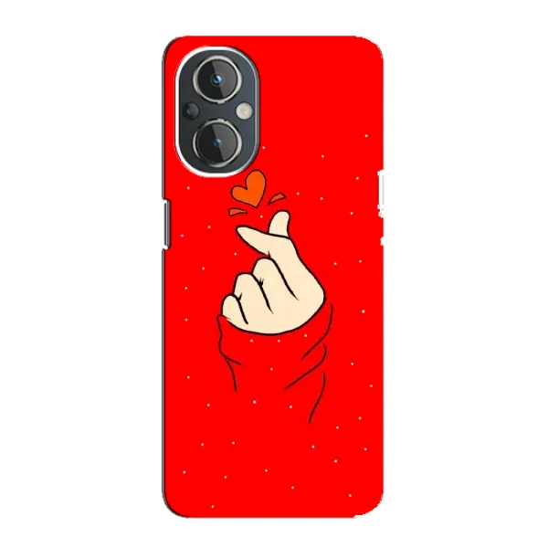 Чехол с рисунком «Сердце на красном» для OnePlus Nord N20 Чехол с рисунком «Сердце на красном» для OnePlus Nord N20
