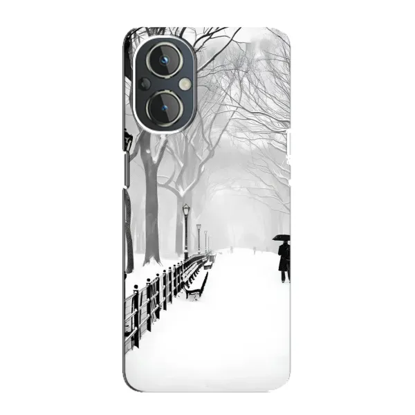Чехол с рисунком «Снегом замело» для OnePlus Nord N20 Чехол с рисунком «Снегом замело» для OnePlus Nord N20