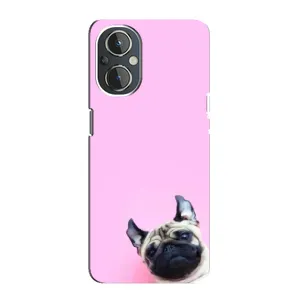 Бампер для OnePlus Nord N20 с картинкой "Песики" (Собака на розовом)