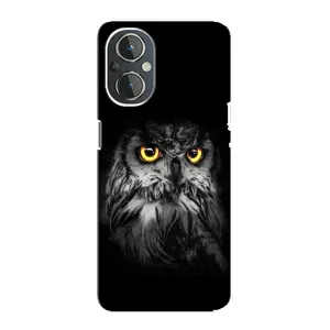 Чехлы с принтом СОВЫ для OnePlus Nord N20 (Сова на чёрном)