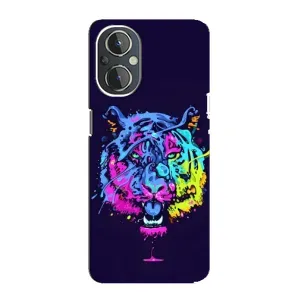 Силіконовий бампер з картинкою звірів для OnePlus Nord N20 (Тигр-Арт)