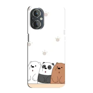 Чохли з зображенням різних тварин на OnePlus Nord N20 (Здивовані ведмедики)