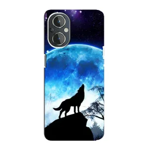 Чохол з Вовком на OnePlus Nord N20 (Виє на місяць)