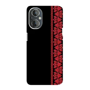 Силиконовый Чехол на OnePlus Nord N20 с картинкой Вышиванки (Вышиванка на черном)