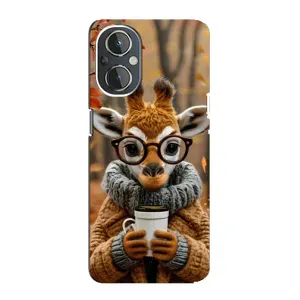 Друкований чохол 'Звірята з кавою' для OnePlus Nord N20 (Жираф з кавою)