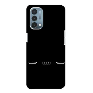 Силиконовый бампер с картинкой машины на OnePlus Nord N200 5G (DE211) (Силует Audi)