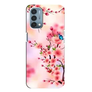 Чехол с принтом САКУРЫ на OnePlus Nord N200 5G (DE211) (Бабочки на сакуре)