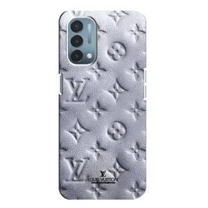 Текстурный Чехол Louis Vuitton для ВанПлас Норд Н200 (5G) (Белый ЛВ)