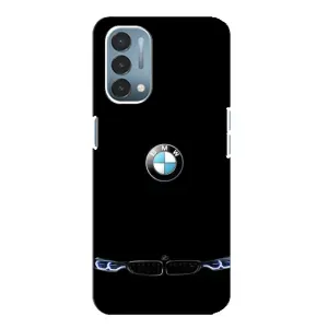 Силиконовый бампер с картинкой машины на OnePlus Nord N200 5G (DE211) (Черный BMW)