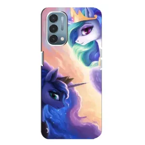 Чехол Unicorn на OnePlus Nord N200 5G (DE211) (Единорожки на тучках)
