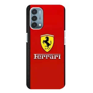 Силиконовый бампер с картинкой машины на OnePlus Nord N200 5G (DE211) (Ferrari Logo)