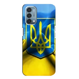 Чехол с картинкой (Патриотический ГЕРБ) на OnePlus Nord N200 5G (DE211) (Герб и Флаг Украины)