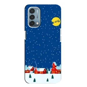 Силиконовый бампер на рождество для OnePlus Nord N200 5G (DE211) (Город в снегу)