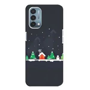 Силиконовый бампер на рождество для OnePlus Nord N200 5G (DE211) (Город зимний)