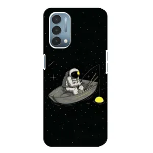 Силиконовый Чехол с принтом "Космонавты" на OnePlus Nord N200 5G (DE211) (Космонавт на рыбалке)