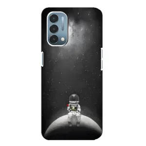 Силиконовый Чехол с принтом "Космонавты" на OnePlus Nord N200 5G (DE211) (Космонавт романтик)