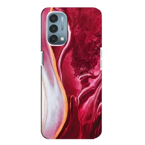 Чехлы с тематикой "Мрамор" на ВанПлас Норд Н200 (5G) (Красный мрамор)