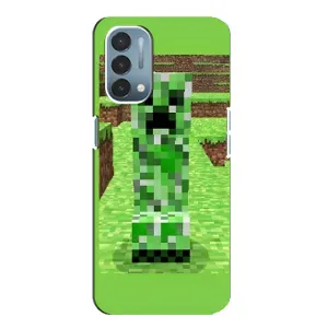 Чехлы для OnePlus Nord N200 5G (DE211) (Персонажи Майн Крафт) (Крипер 2)