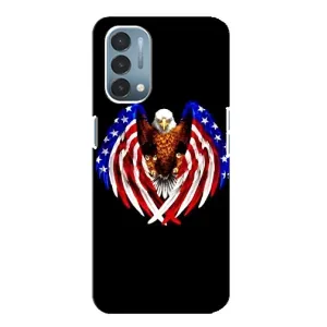 Чехол Флаг USA для OnePlus Nord N200 5G (DE211) (Крылья США)