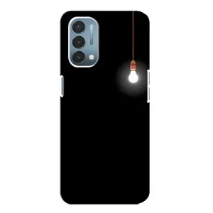 Чехол с картинками на черном фоне для OnePlus Nord N200 5G (DE211) (Лампочка)