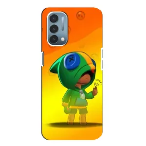 Чехол Бравл Старс для OnePlus Nord N200 5G (DE211) (LEON в кофте)
