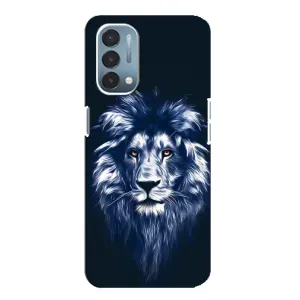 Чехол с картинкой на OnePlus Nord N200 5G (DE211) (Лев - синий)