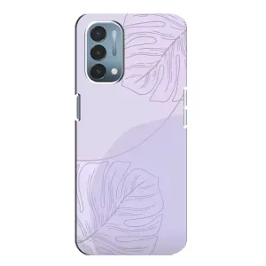 Чехол цветочный дизайн для OnePlus Nord N200 5G (DE211) (Монстера фиолетовая)