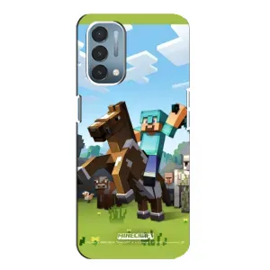 Чехлы для OnePlus Nord N200 5G (DE211) (Персонажи Майн Крафт) (На коне)