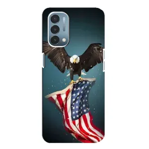 Чехол Флаг USA для OnePlus Nord N200 5G (DE211) (Орел и флаг)