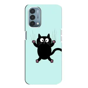 Силиконовый чехол с котиком для OnePlus Nord N200 5G (DE211) (Падающий кот)
